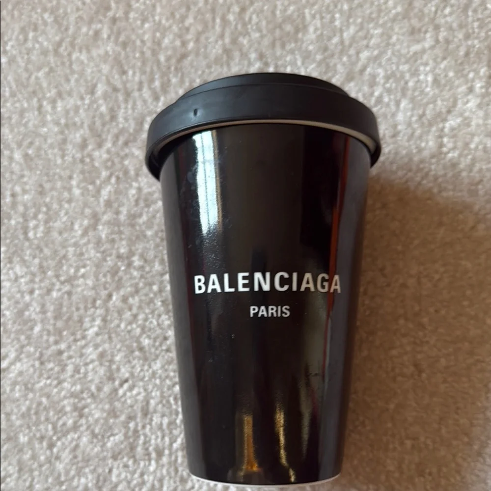 Balenciaga Black Travel Mug - Picture 1 of 8